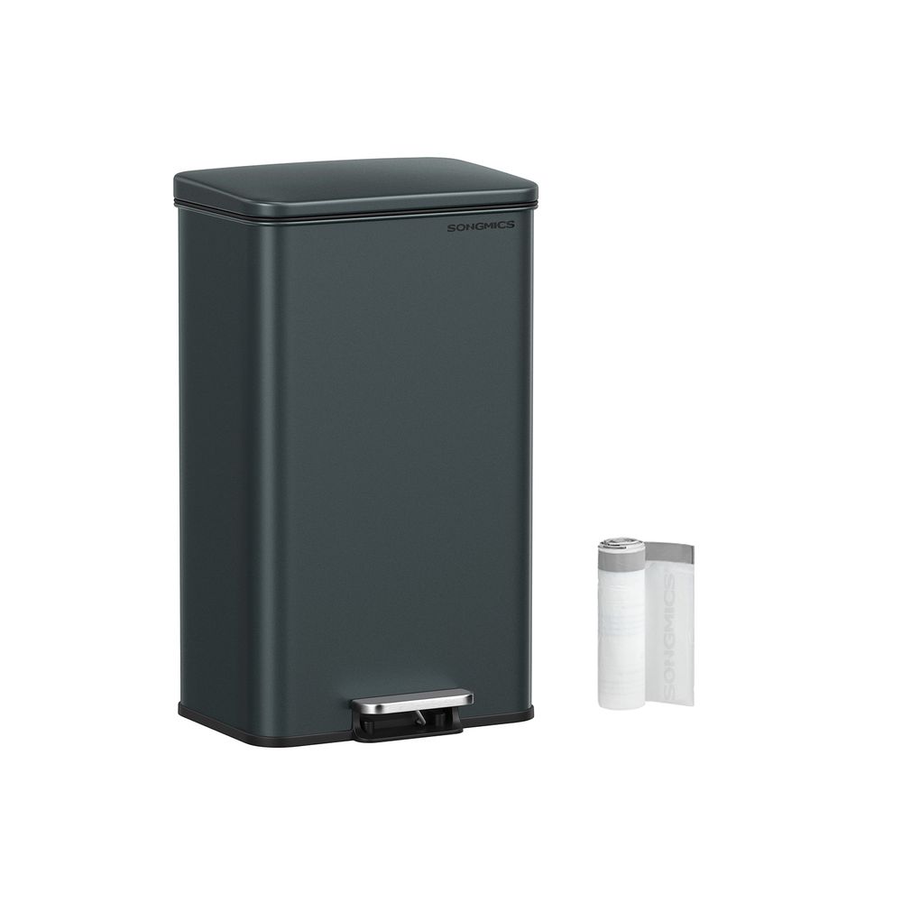 Kitchen Bin - Soft Close Lid Design - 40L Steel Waste Bin Unit