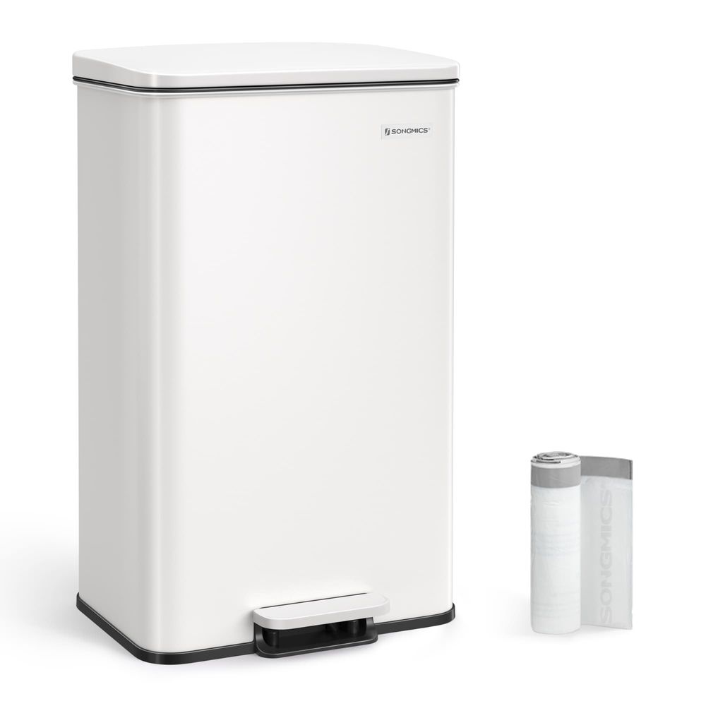 Kitchen Bin - Soft Close Lid Design - 40L Steel Waste Bin Unit