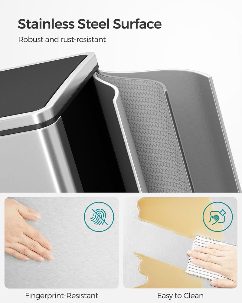 Pedal Bin - Dual Compartment Step Design - Double Waste Separation Unit