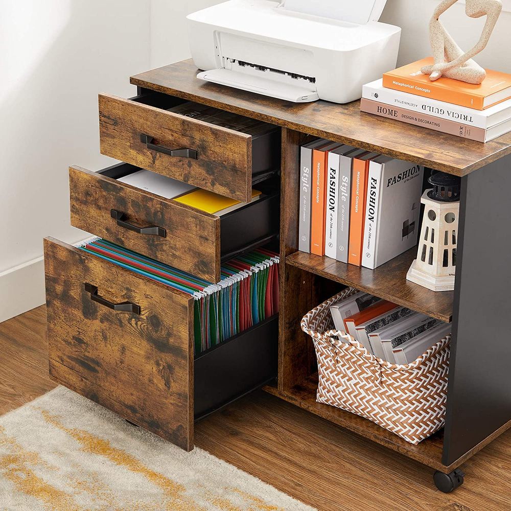 Filing Cabinet - Storage Compartment Design - 3-Drawer Unit
