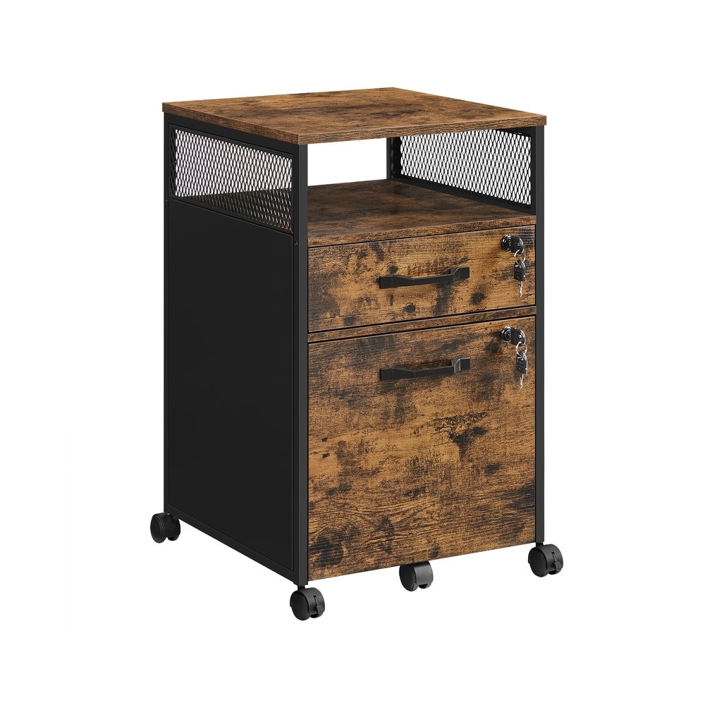 Filing Cabinet - Lockable Storage Design - 2-Drawer Filing Unit