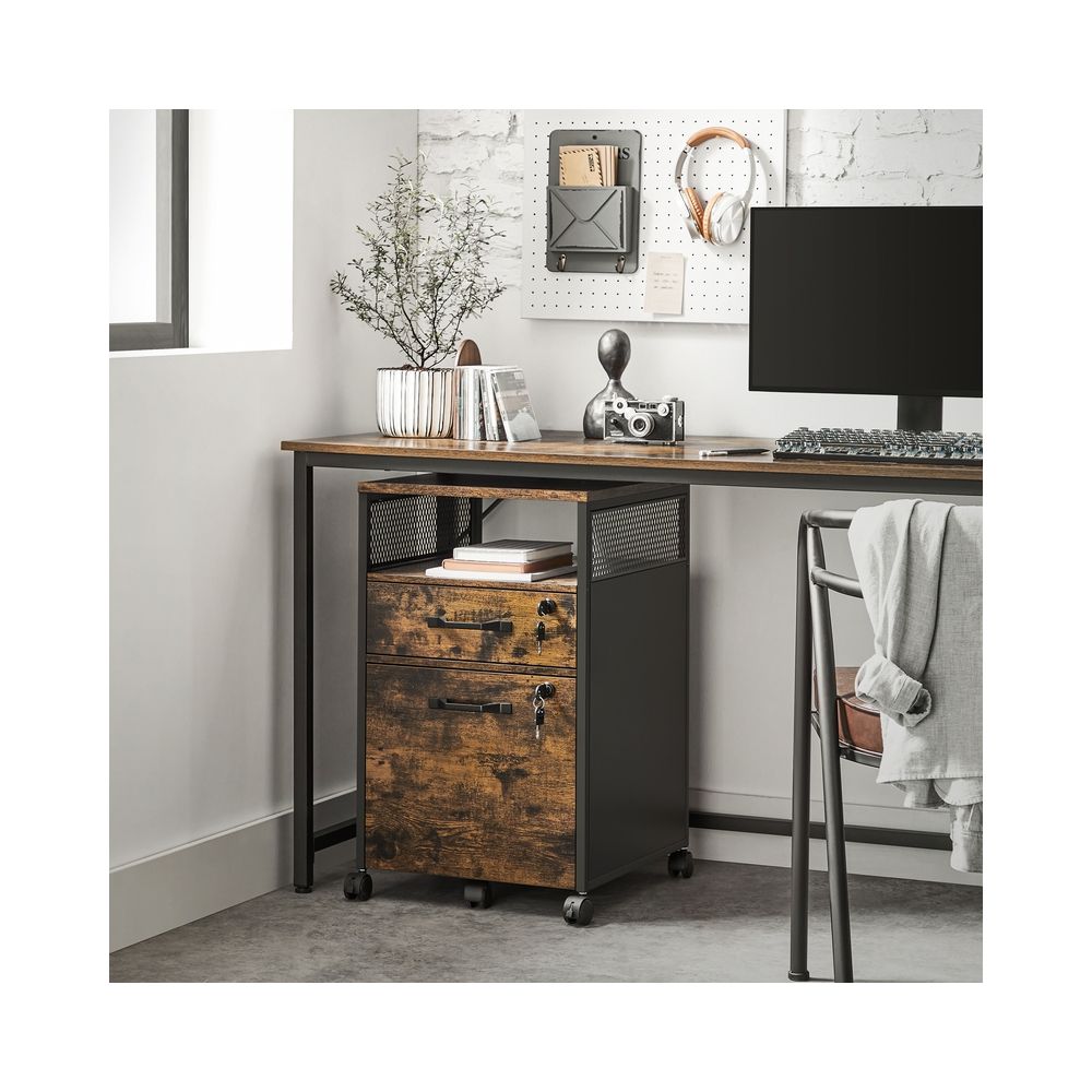 Filing Cabinet - Lockable Storage Design - 2-Drawer Filing Unit