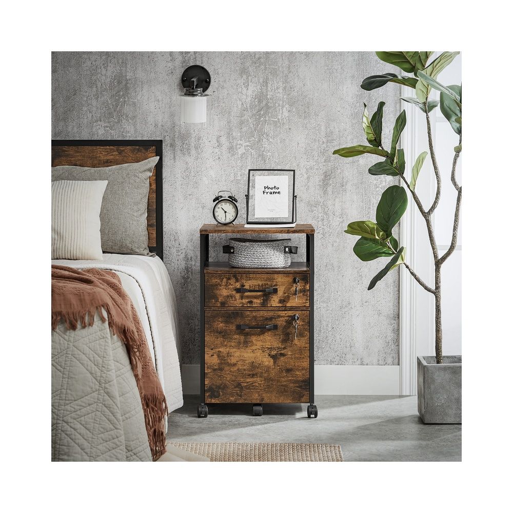 Filing Cabinet - Lockable Storage Design - 2-Drawer Filing Unit