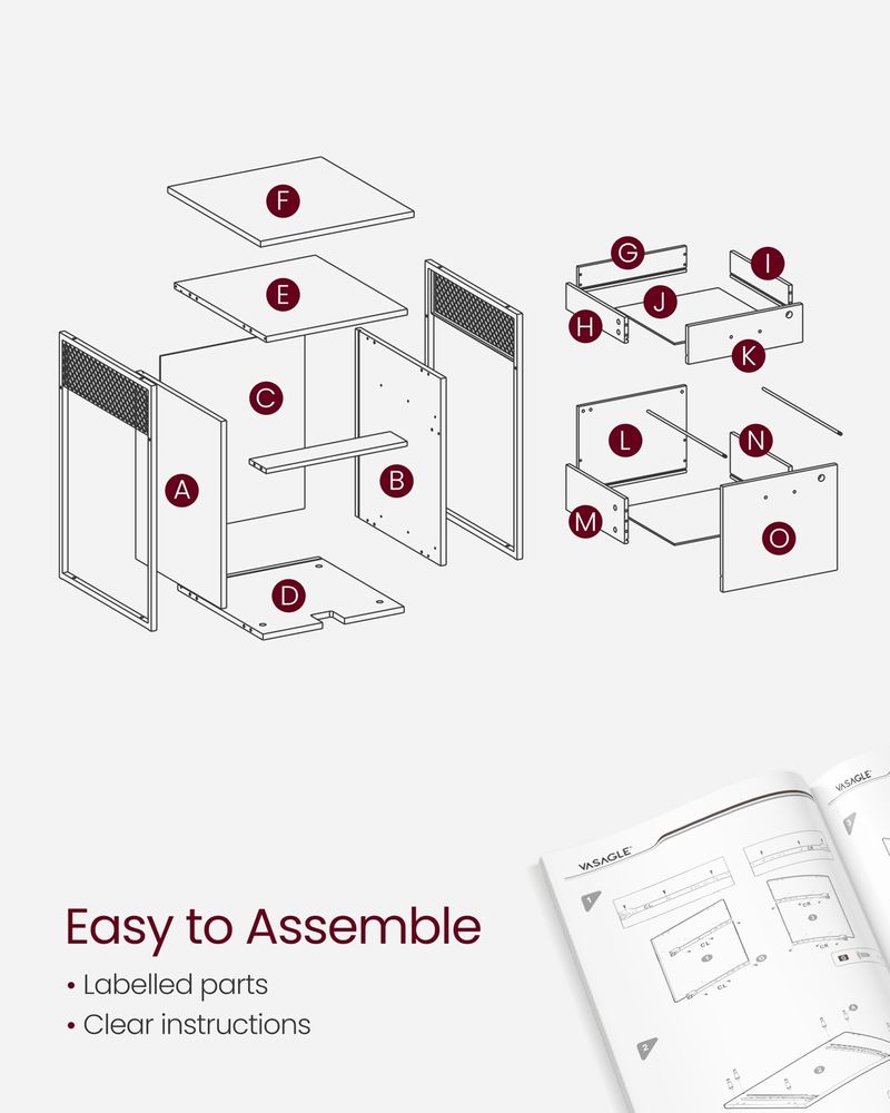 Filing Cabinet - Lockable Storage Design - 2-Drawer Filing Unit