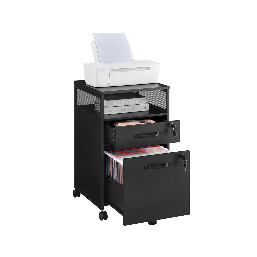 Filing Cabinet - Lockable Storage Design - 2-Drawer Filing Unit