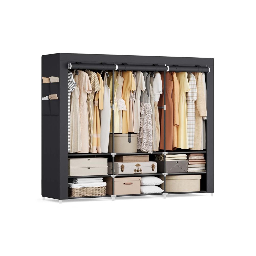 Portable Wardrobe - Freestanding Storage Organiser - Multiple Hanging Rails