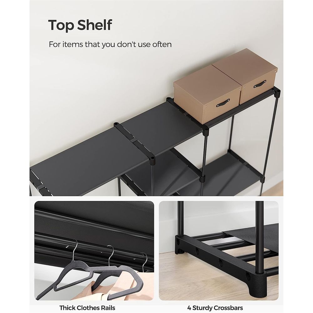 Wardrobe - Freestanding Fabric Storage Design - Portable Open Unit