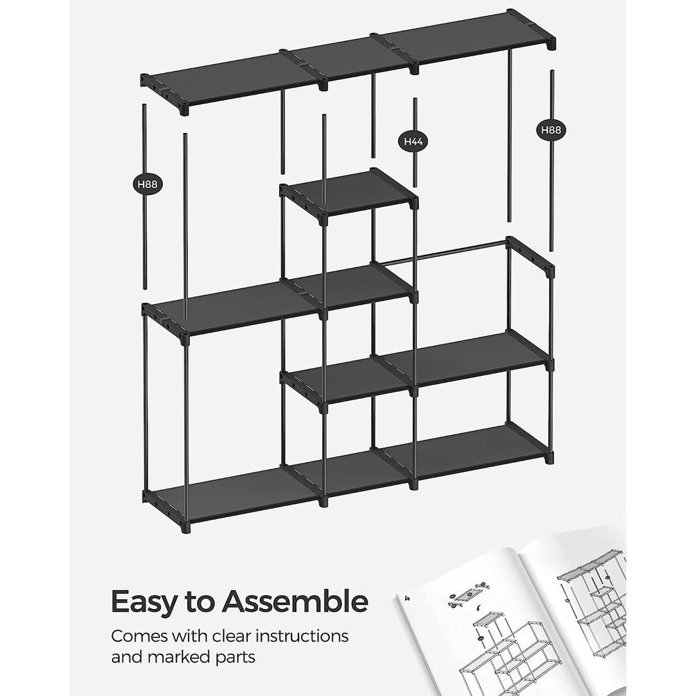 Wardrobe - Freestanding Fabric Storage Design - Portable Open Unit