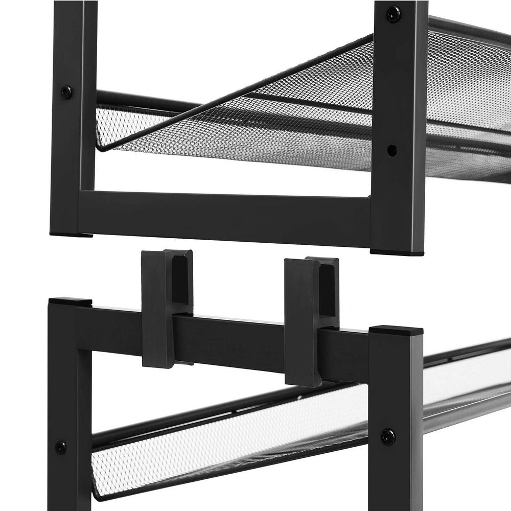Shoe Rack - Stackable Design - Black