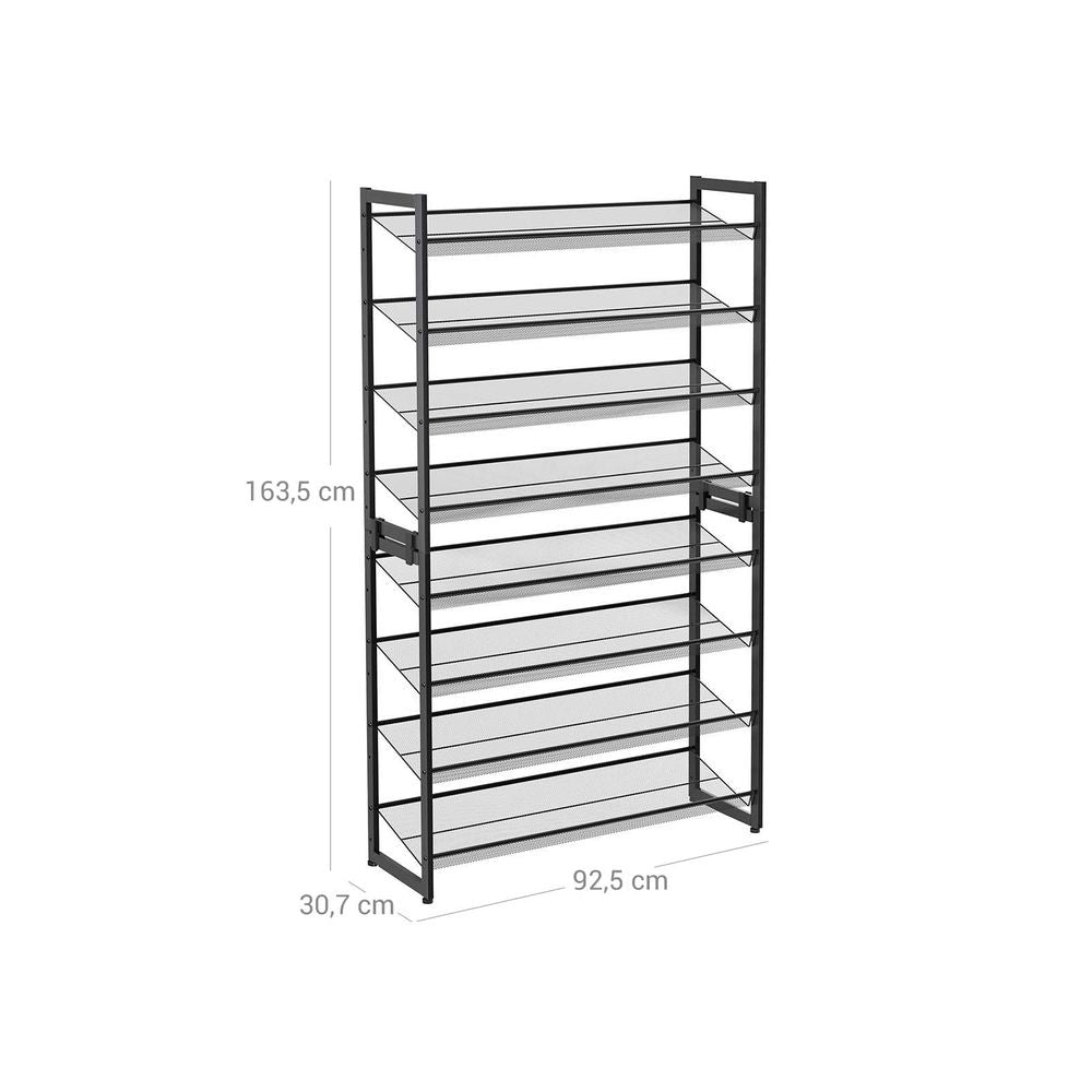 Shoe Rack - Stackable Design - Black