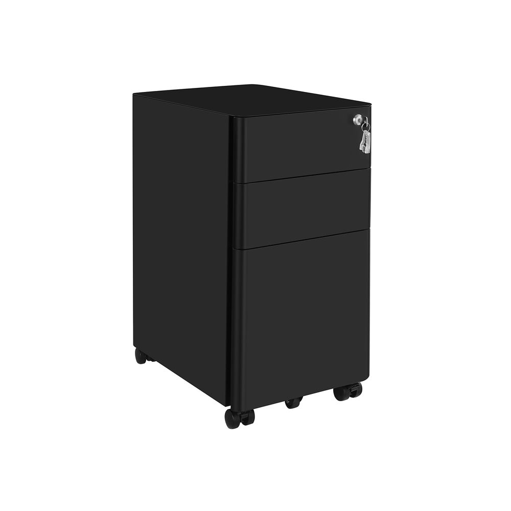 Filing Cabinet - Lockable Mobile Design - 3-Drawer