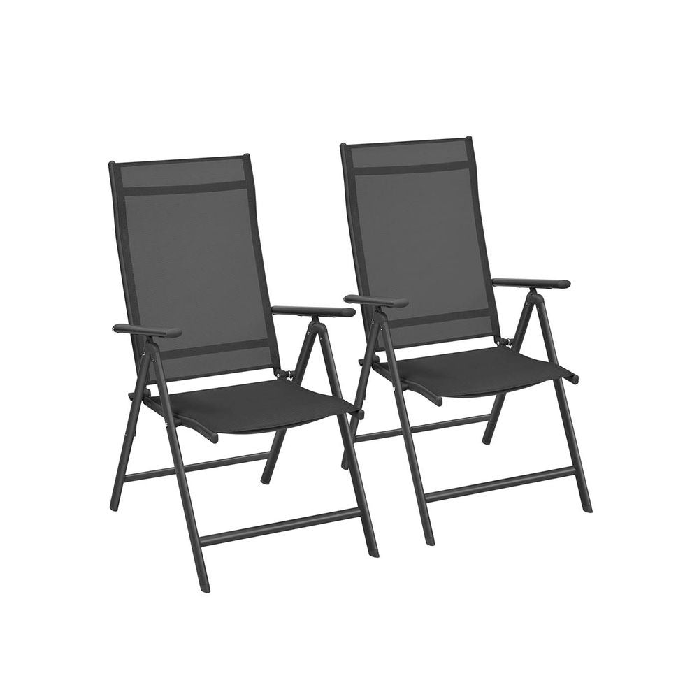 Folding Garden Chairs - Heavy Duty Aluminium Frame - 150 kg Capacity