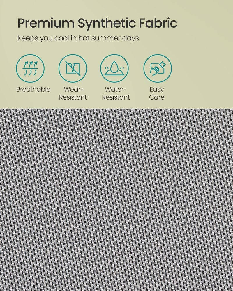 Folding Garden Chairs - Heavy Duty Aluminium Frame - 150 kg Capacity