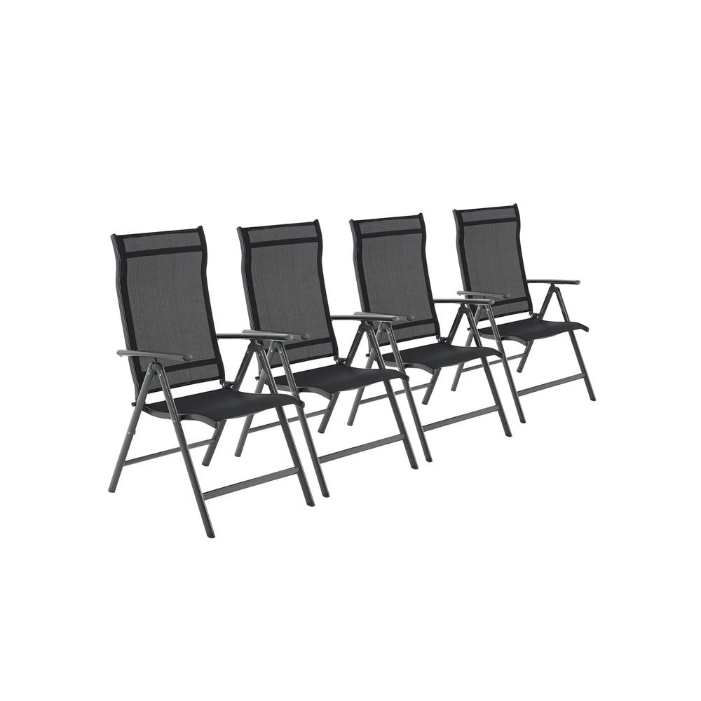 Folding Garden Chairs - Heavy Duty Aluminium Frame - 150 kg Capacity