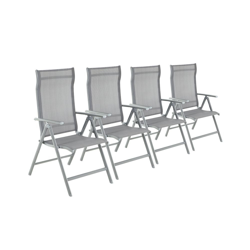 Folding Garden Chairs - Heavy Duty Aluminium Frame - 150 kg Capacity