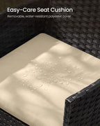 Outdoor Wicker Furniture Set - 4 Piece Garden Seating Set - Rattan Style Configuration