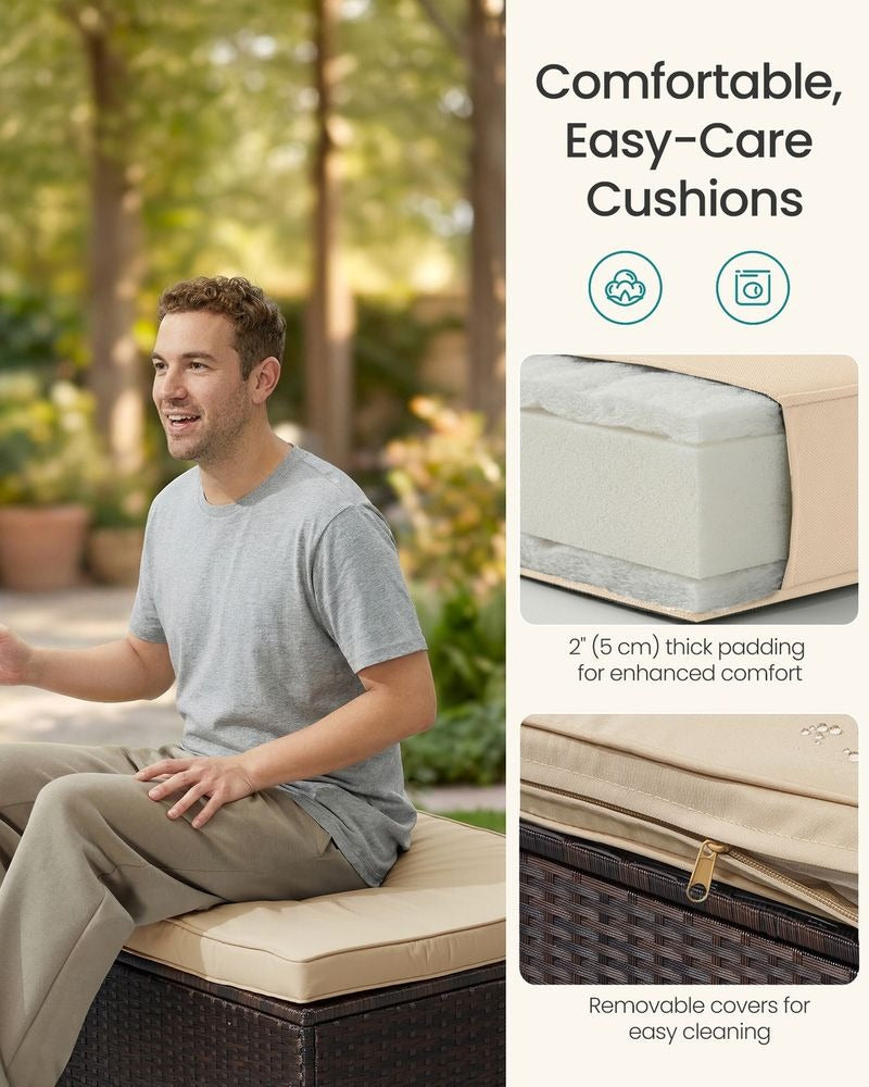 Rattan Corner Sofa Set - Outdoor Garden Furniture Set - Modular Seating Configuration