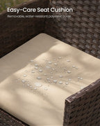 Outdoor Garden Furniture Set - PE Rattan with Table - 3 Piece Set