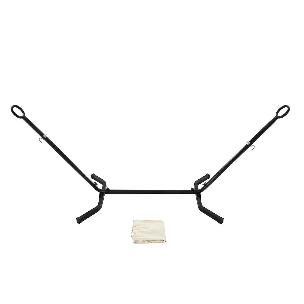 Hammock with Stand - Freestanding Steel Frame - Outdoor Garden Lounger
