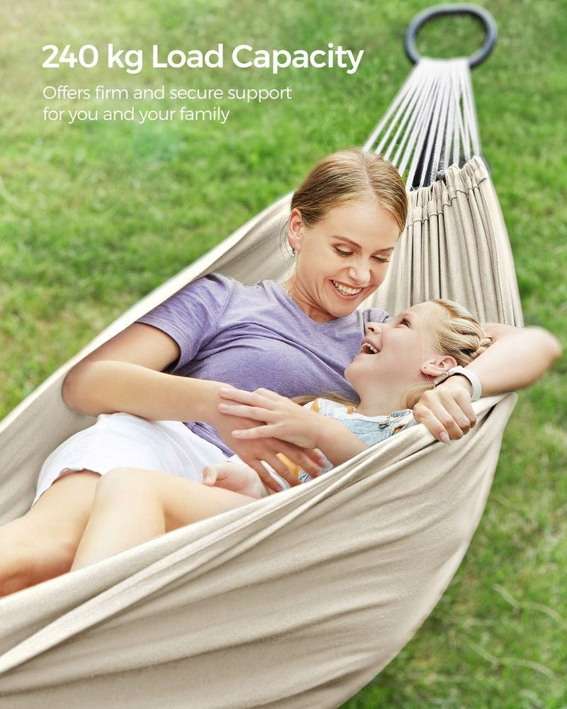 Hammock with Stand - Freestanding Steel Frame - Outdoor Garden Lounger