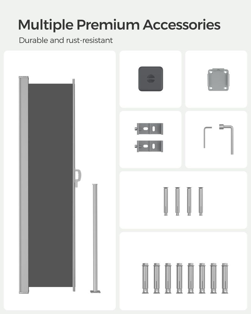 Side Awning - Extendable Privacy Shade - Retractable Screen System