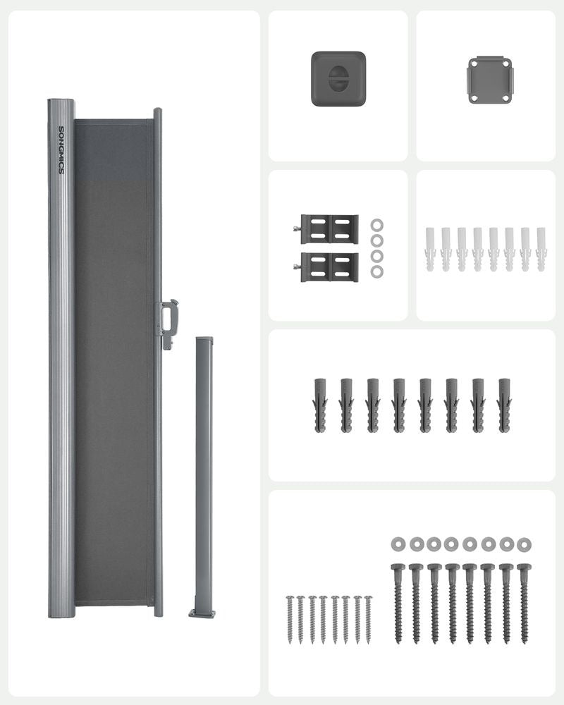 Side Privacy Screen - Extendable Retractable Design - Outdoor Blind System