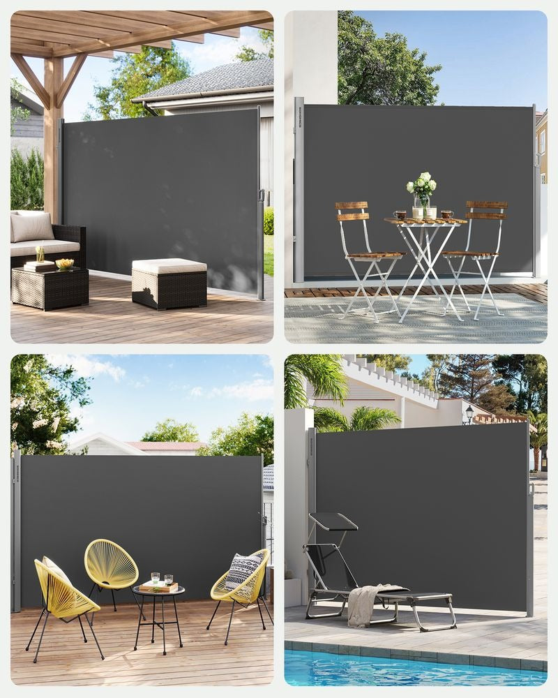 Side Privacy Screen - Extendable Retractable Design - Outdoor Blind System