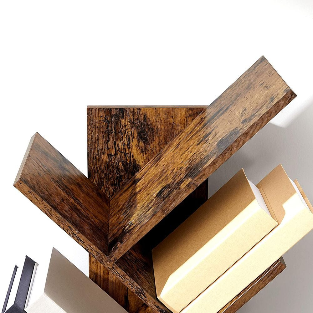 Bookshelf - Tree Shaped Design - 8-Tier Vertical Unit