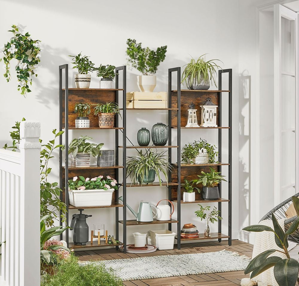 Bookshelf - 14-Tier Storage Design - Vertical Open Storage Unit