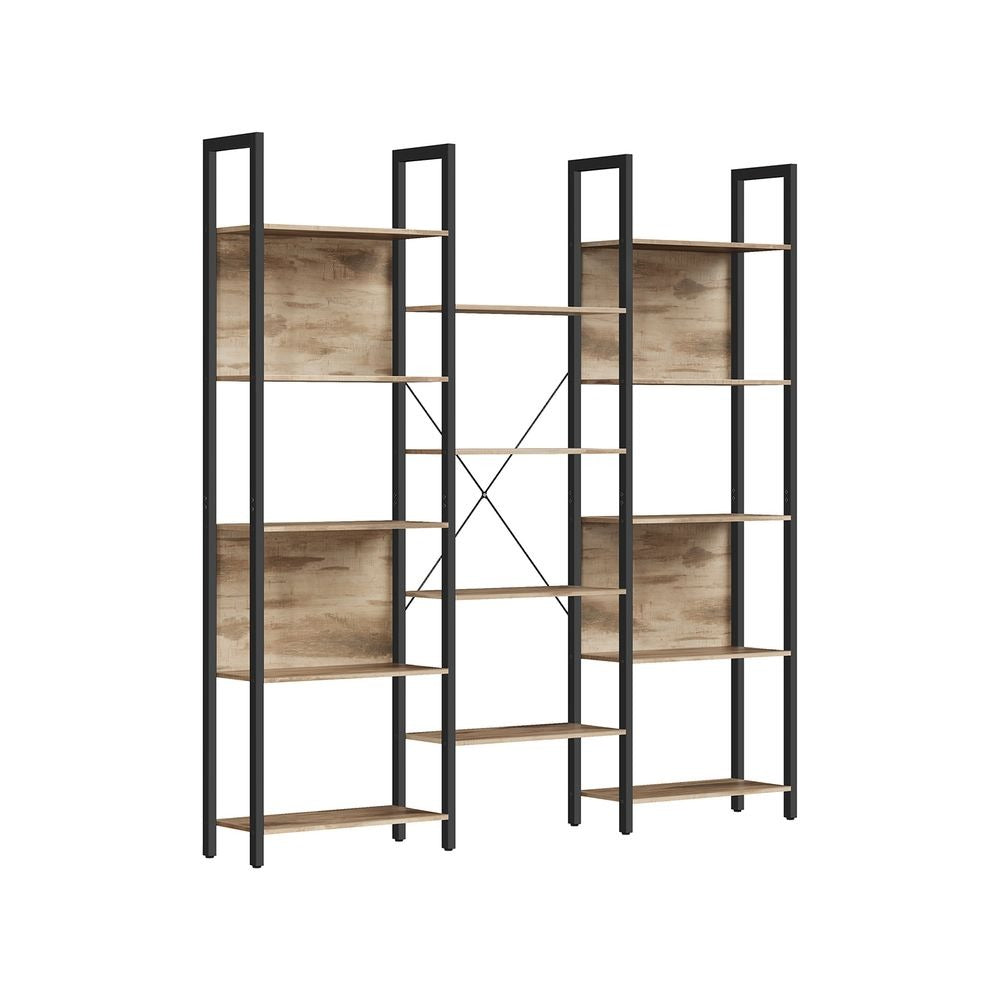 Bookshelf - 14-Tier Storage Design - Vertical Open Storage Unit