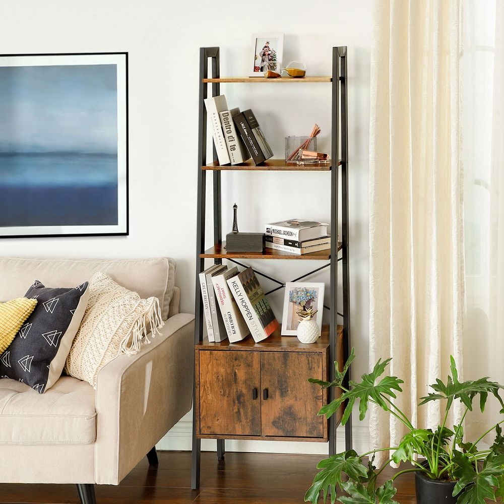 Bookcase - Cupboard Storage Design - Brown Colourway