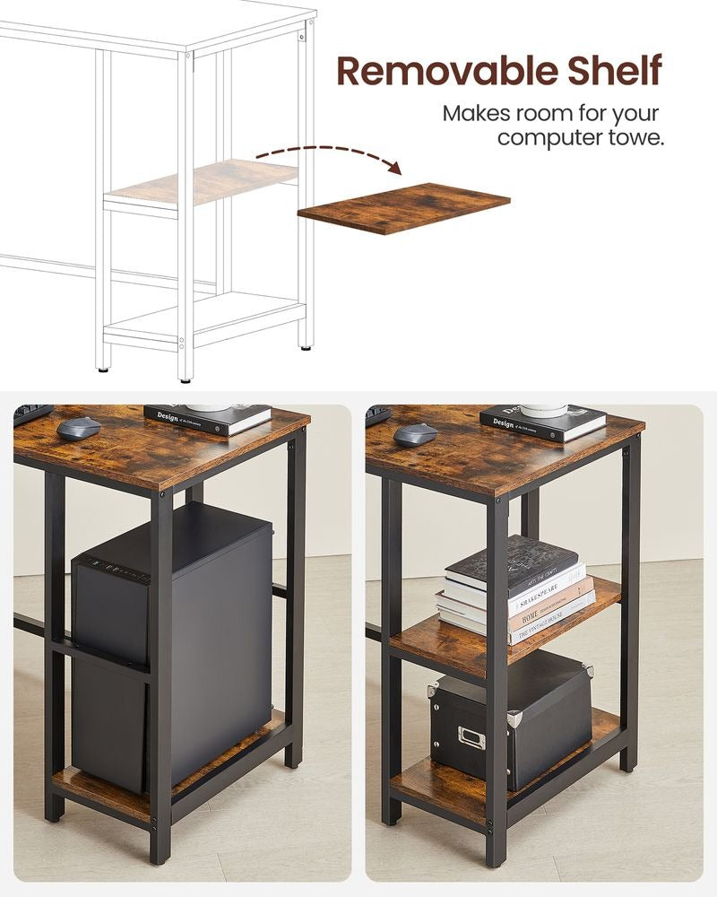 Computer Desk - Space-Saving Corner Design - L-Shaped Home Office Desk