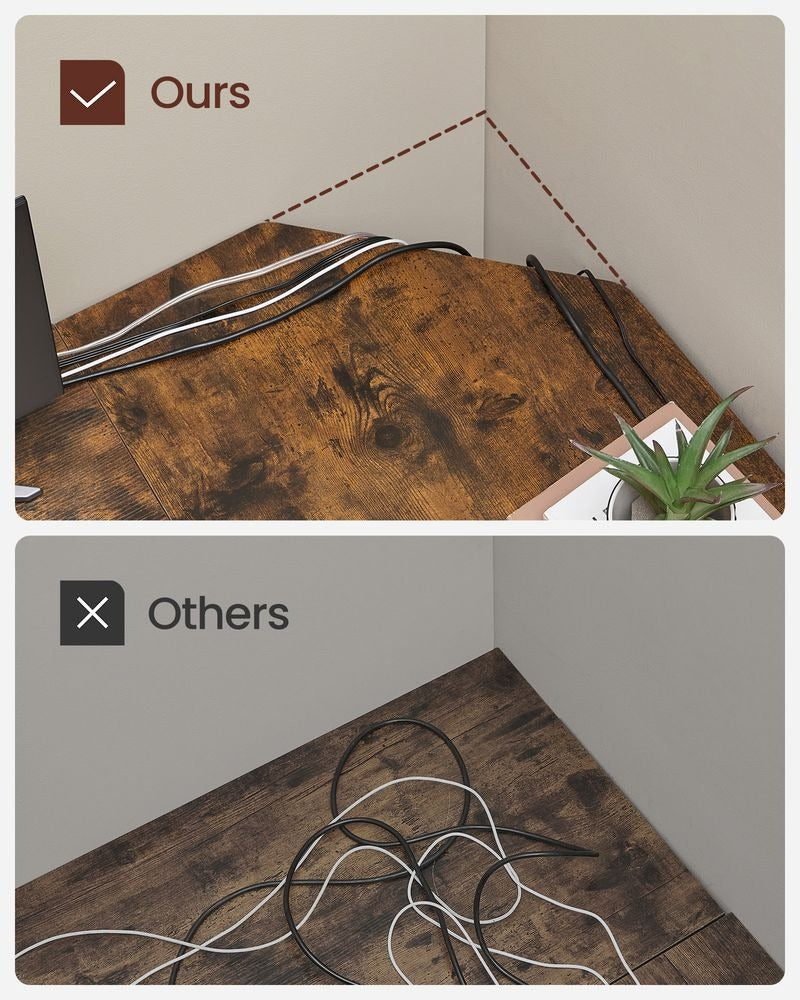 Computer Desk - Space-Saving Corner Design - L-Shaped Home Office Desk