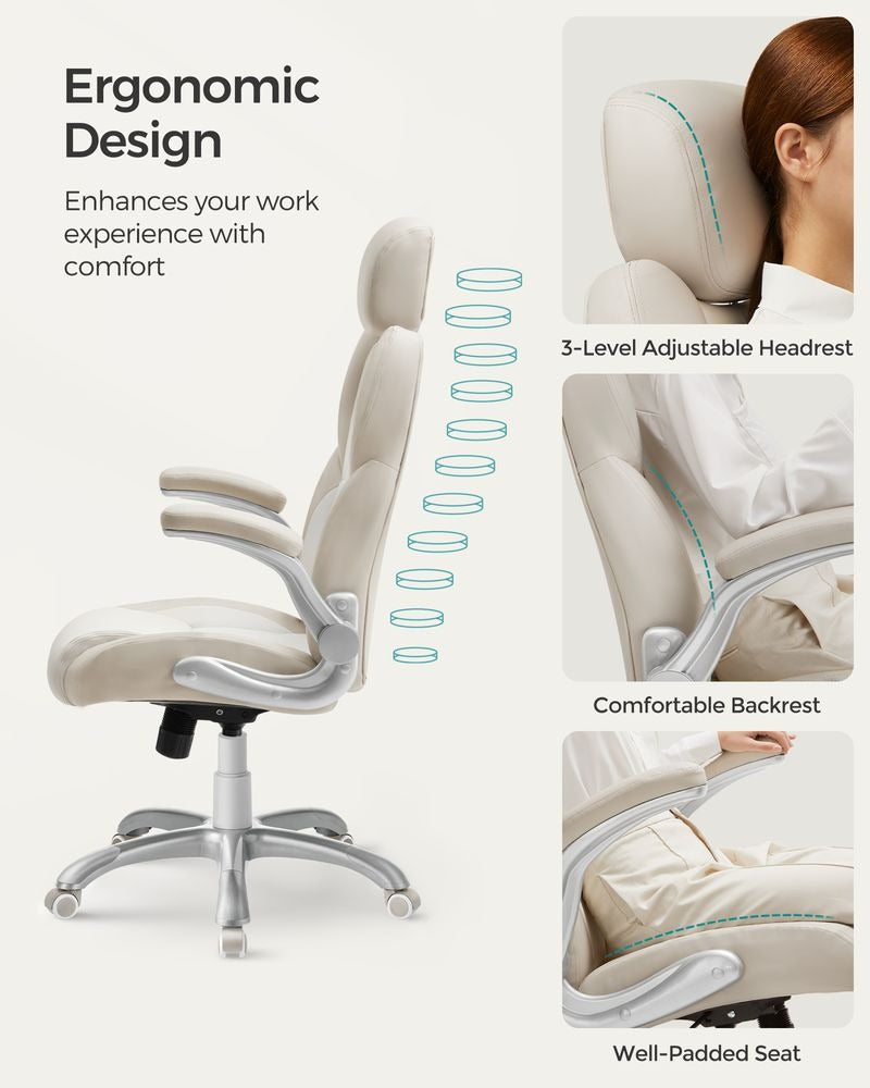 Office Chair - Height Adjustable with Tilt Function - Ergonomic Swivel Design