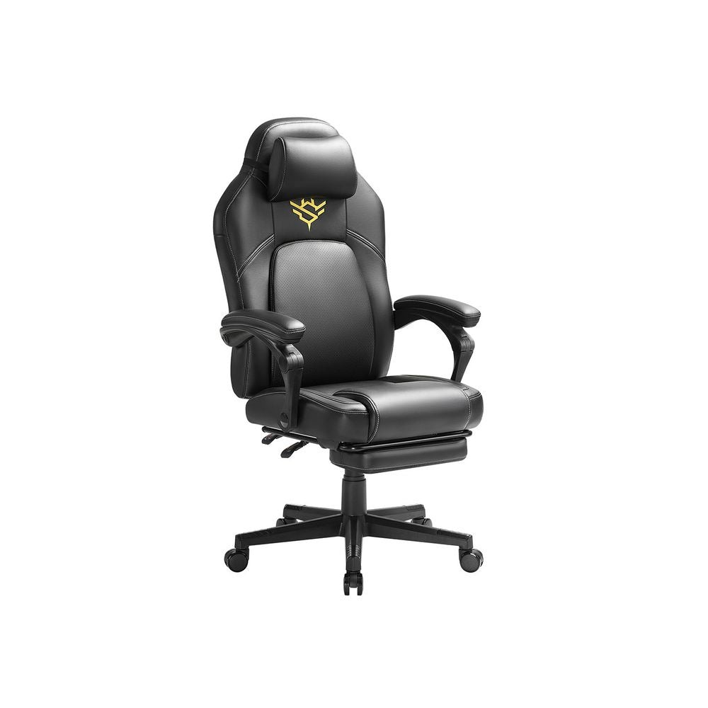 Gaming Chair - Includes Footrest and Headrest - Ergonomic Reclining Design