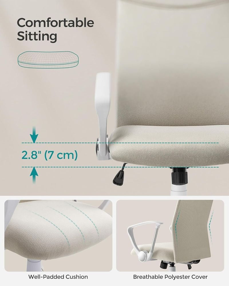 Office Chair - Ergonomic Tilt Function Swivel - Adjustable Seating Design