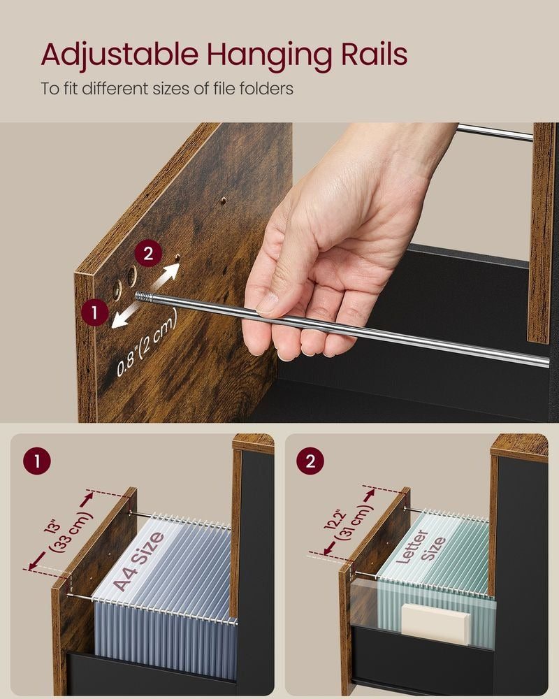 Filing Cabinet - Mobile Storage Design - 2-Drawers