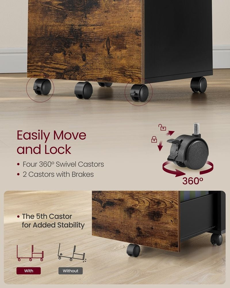 Filing Cabinet - Mobile Storage Design - 2-Drawers