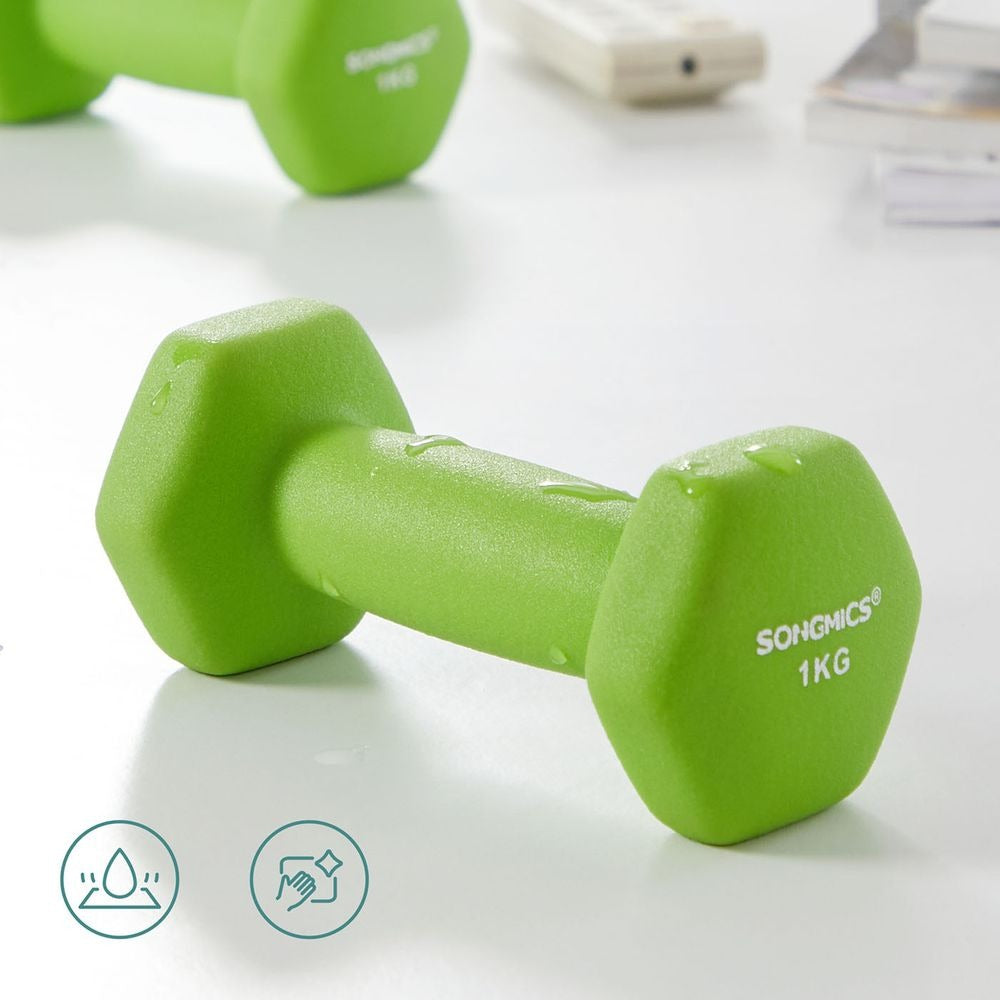 Hex Dumbbell Set - Storage Rack Included - Multi Weight Set