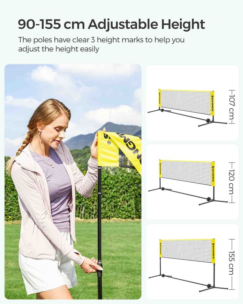 Portable Badminton Net - Adjustable Height - Multi Size Use