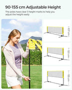 Portable Badminton Net - Adjustable Height - Multi Size Use