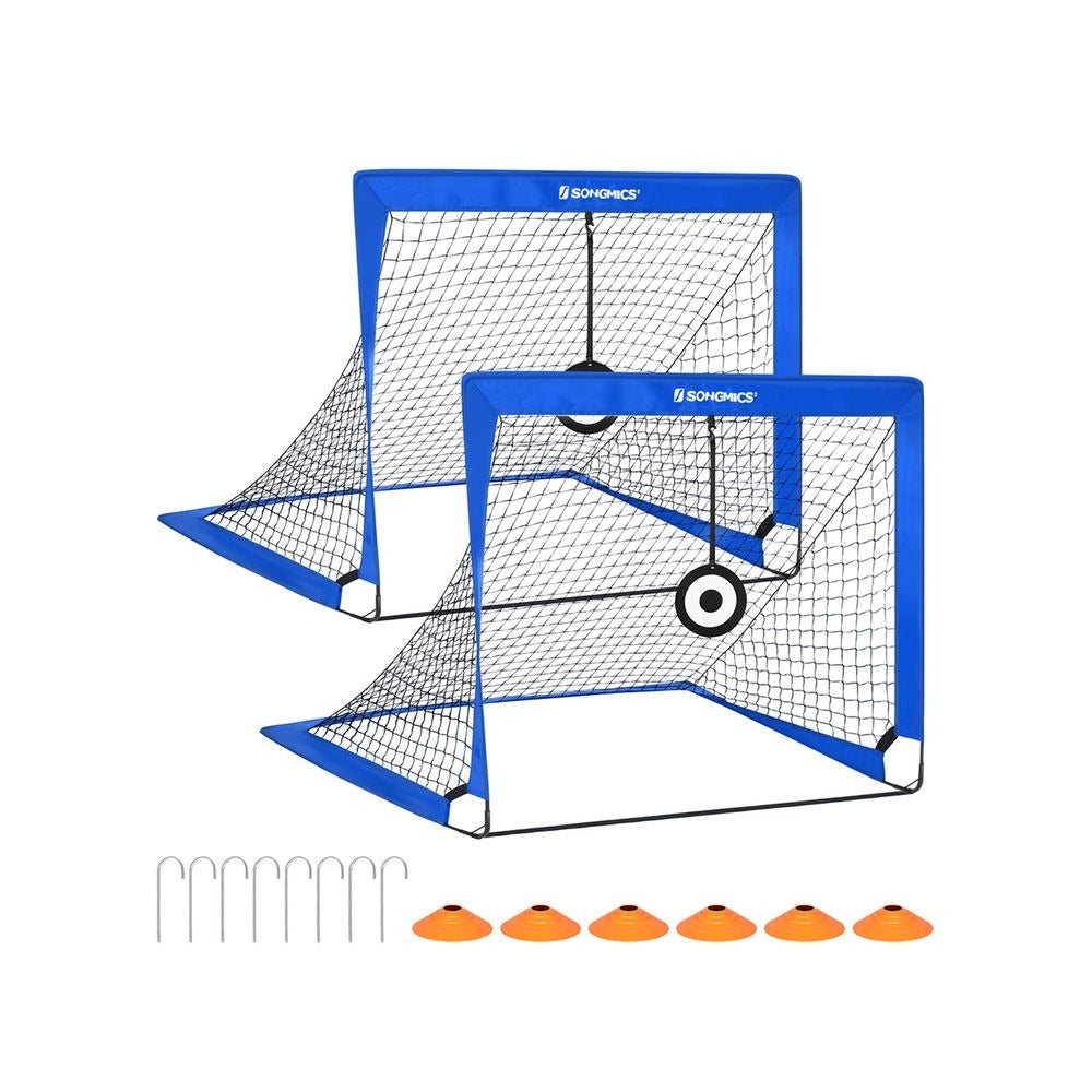 Kids Football Goal Set - Dual Pack with Target Nets - Set of 2