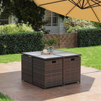 Rattan Garden Dining Set - Outdoor Table & Chairs - Patio Furniture Set