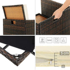 Rattan Garden Dining Set - Outdoor Table & Chairs - Patio Furniture Set