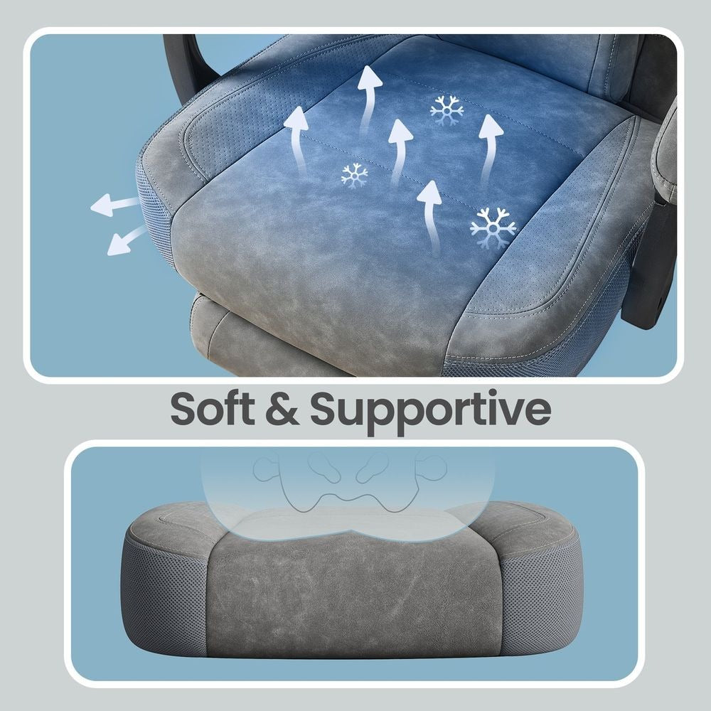 Office Chair - Ergonomic with Footrest - Reclining Comfort Design